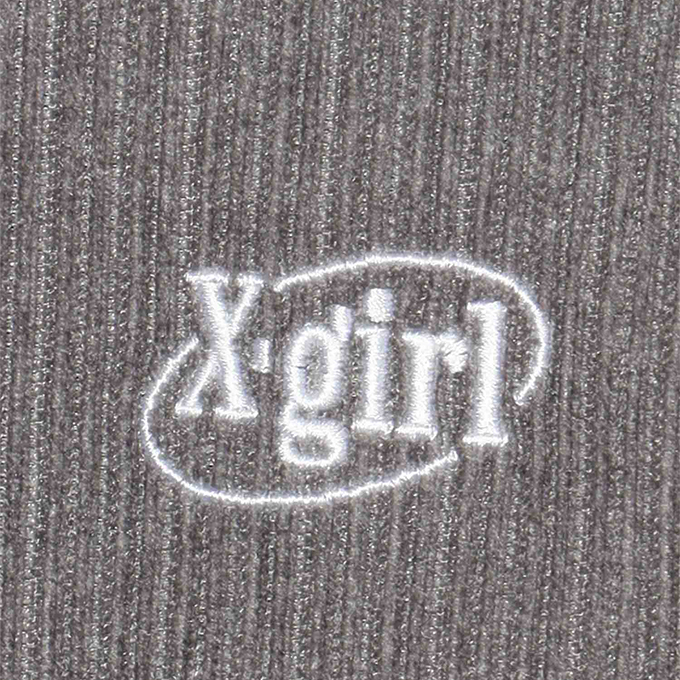 X-girl エックスガール SLANTED OVAL LOGO 2P LAYERED TOP X-girl スランテッド オーバル ロゴ 2P レイヤード トップ 1052344013004 / 2023AW｜jeansstation｜04