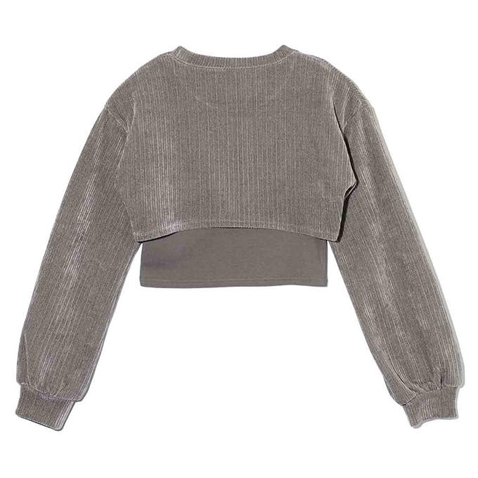 X-girl エックスガール SLANTED OVAL LOGO 2P LAYERED TOP