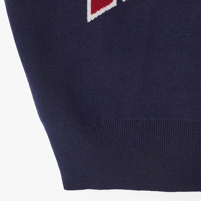 X-girl エックスガール COLLEGE LOGO KNIT HOODIE カレッジ ロゴ