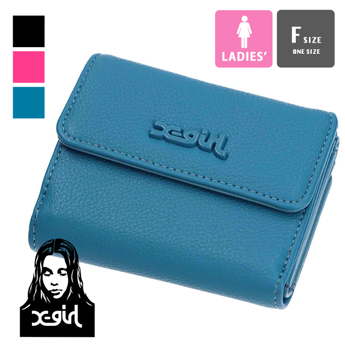 X-girl エックスガール FAUX LEATHER MINI WALLET X-girl フェイクレザー ミニウォレット 105234054017  / 2024SPRING