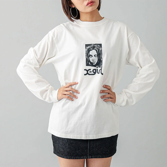 X-girl（エックスガール） GRUNGE FACE L/S TEE X-girl グランジ