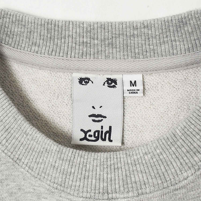 X-girl エックスガール BICOLOR BOX LOGO SWEAT TOP X-girl バイカラー ボックス ロゴ スウェット トップ 105241012003 / 2024SPRING X-girl エックスガール BICOLOR BOX LOGO SWEAT TOP バイカラー