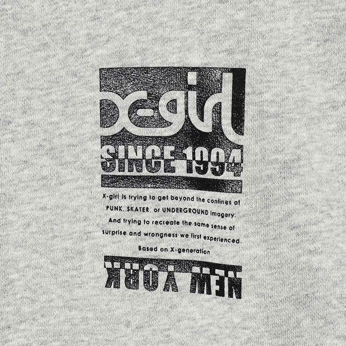 X-girl エックスガール BICOLOR BOX LOGO SWEAT TOP X-girl バイカラー ボックス ロゴ スウェット トップ 105241012003 / 2024SPRING X-girl エックスガール BICOLOR BOX LOGO SWEAT TOP バイカラー