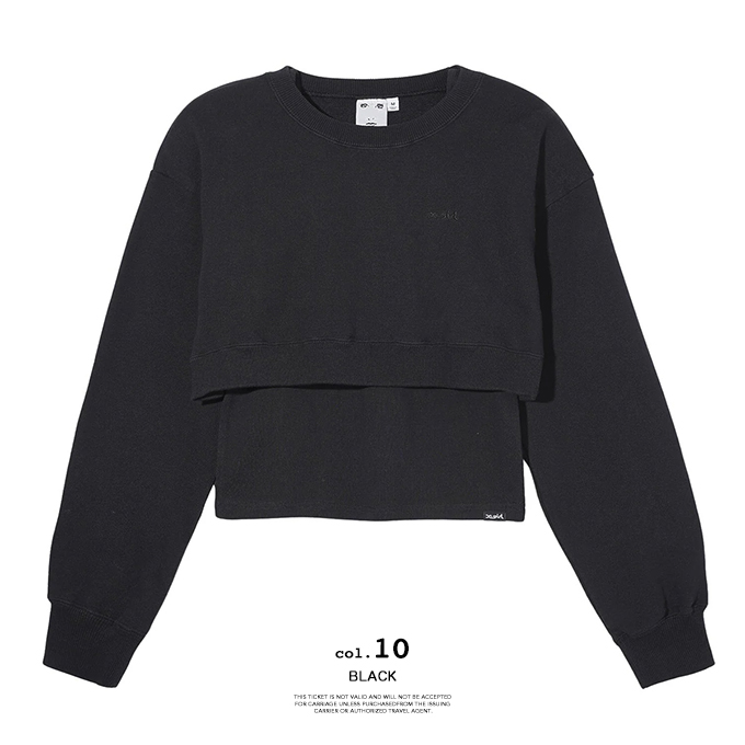「 X-girl エックスガール 」 LAYERED 2PCS TOP X-girl レイヤード 2ピース トップ 105241012009 / x-girl エックスガール レイヤード トップ スウェット クロップド丈 インナー 2Pセット ストリート カジュアル Y2K 2024SPRING X-girl（エックスガール） LAYERED 2PCS TOP X-girl レイヤード 2