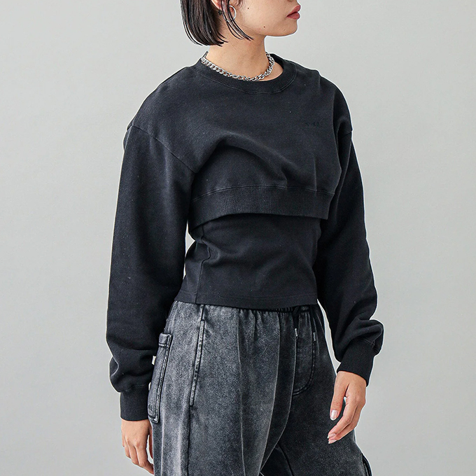X-girl エックスガール LAYERED 2PCS TOP X-girl レイヤード 2ピース トップ 105241012009 / 2024SPRING X-girl エックスガール LAYERED 2PCS TOP レイヤード 2ピース