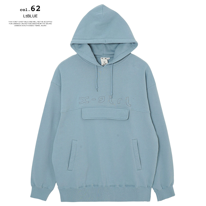 X-girl（エックスガール） FLAP POCKET SWEAT HOODIE X-girl フラップ
