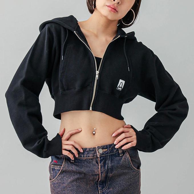 X-girl エックスガール FACE COMPACT ZIP UP HOODIE X-girl フェイス コンパクト ジップアップ フーディー 105241012016 / 2024SPRING｜jeansstation｜05