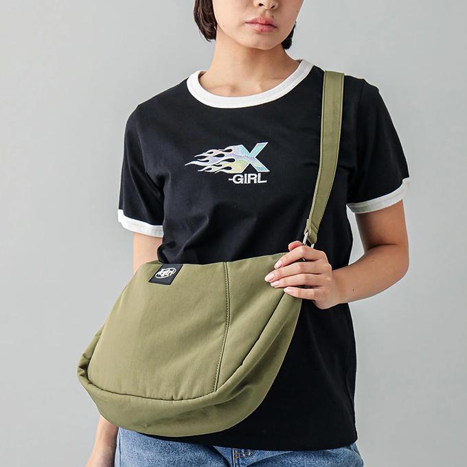 X-girl エックスガール RUBBER PATCH MESSENGER BAG X-girl ラバー パッチ メッセンジャー バッグ 105241053003 / 2024SPRING｜jeansstation｜02