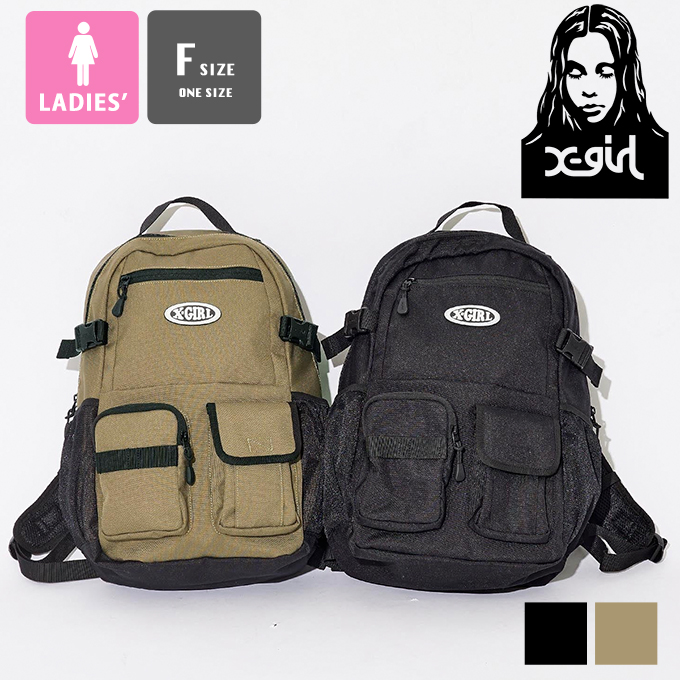 X-girl エックスガール MULTI POCKET BACKPACK X-girl マルチ ポケット バックパック リュック  105241053007