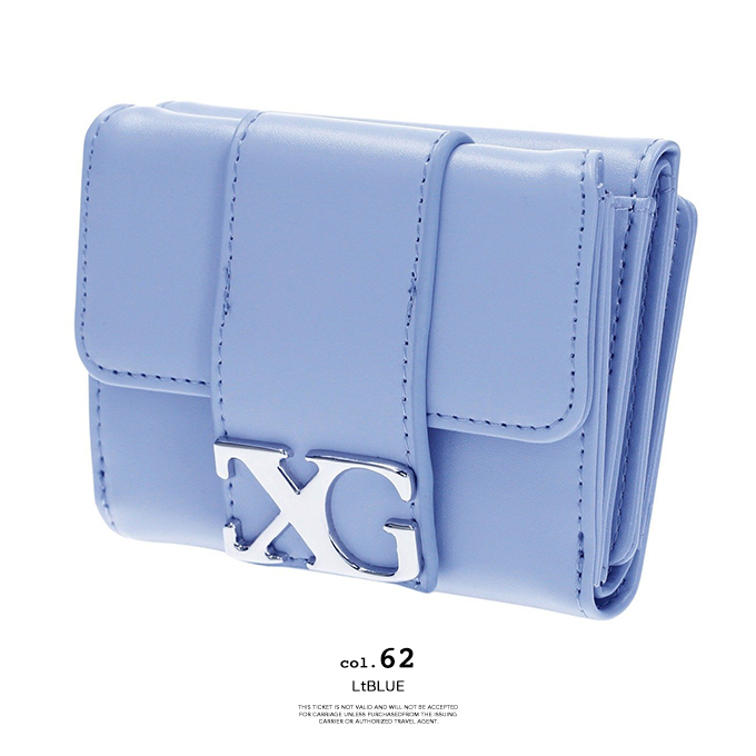 X-girl エックスガール LG BUCKLE MINI WALLET X-girl ロゴ バックル フェイクレザー ミニウォレット  105241054011 / 2024SPRING