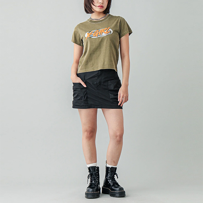 X-girl エックスガール GALAXY LOGO S/S BABY TEE ギャラクシー ロゴ ベビー Tシャツ 105242011006 / 2024SUMMER｜jeansstation｜10