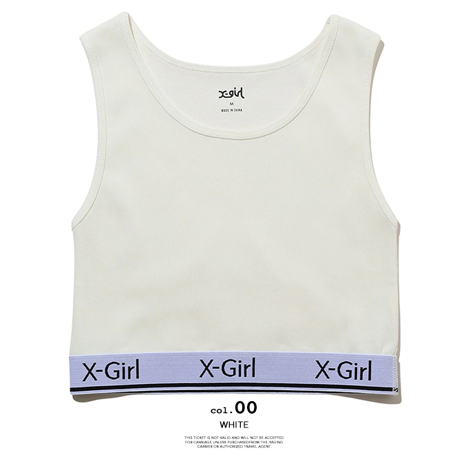 X-girl エックスガール LOGO AND STRIPE TANK TOP ロゴ アンド ストライプ タンクトップ 105242013024 / 2024SUMMER｜jeansstation｜15