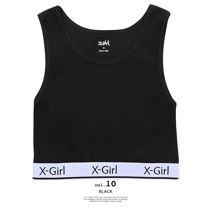 X-girl エックスガール LOGO AND STRIPE TANK TOP ロゴ アンド ストライプ タンクトップ 105242013024 / 2024SUMMER｜jeansstation｜17