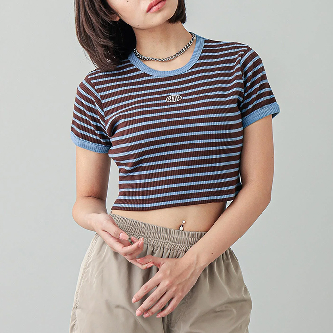 X-girl（エックスガール） OVAL LOGO S/S TOP オーバル ロゴ ショート