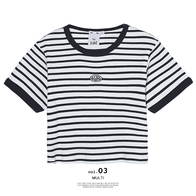 X-girl（エックスガール） OVAL LOGO S/S TOP オーバル ロゴ ショート