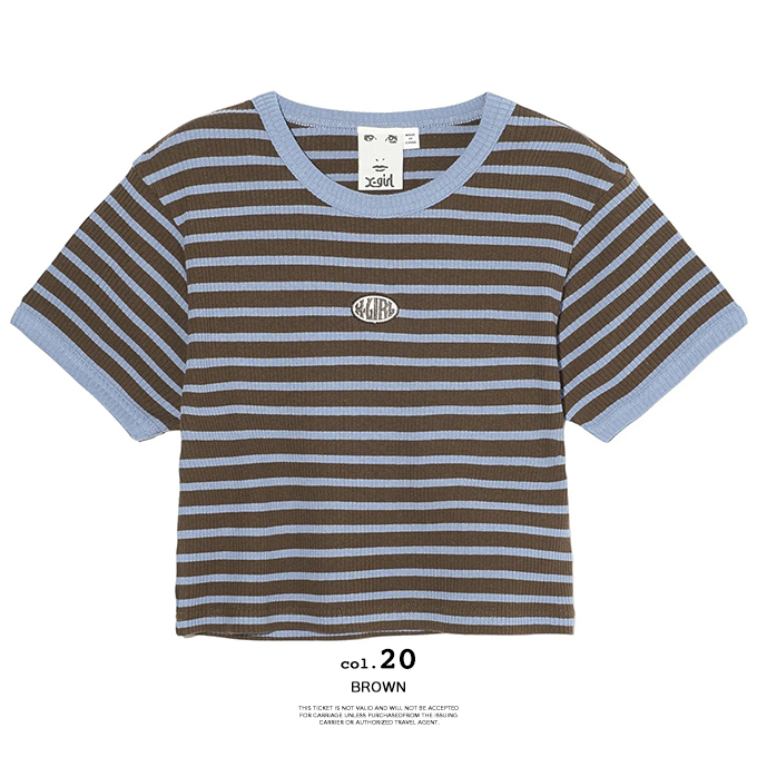 X-girl（エックスガール） OVAL LOGO S/S TOP オーバル ロゴ ショート