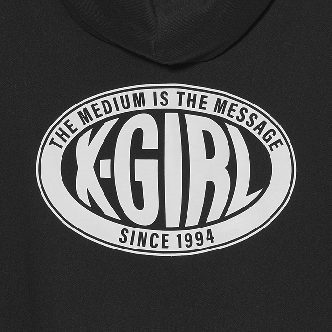 X-girl（エックスガール） OVAL LOGO ZIP UP SWEAT VEST オーバルロゴ