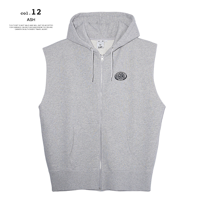 X-girl エックスガール OVAL LOGO ZIP UP SWEAT VEST オーバルロゴ ジップアップ スウェット ベスト 105243021004 / 2024AW X-girl エックスガール OVAL LOGO ZIP UP SWEAT VEST オーバル