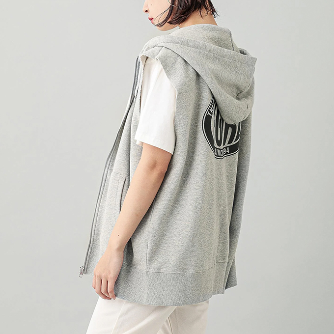X-girl エックスガール OVAL LOGO ZIP UP SWEAT VEST オーバルロゴ ジップアップ スウェット ベスト 105243021004 / 2024AW X-girl エックスガール OVAL LOGO ZIP UP SWEAT VEST オーバル