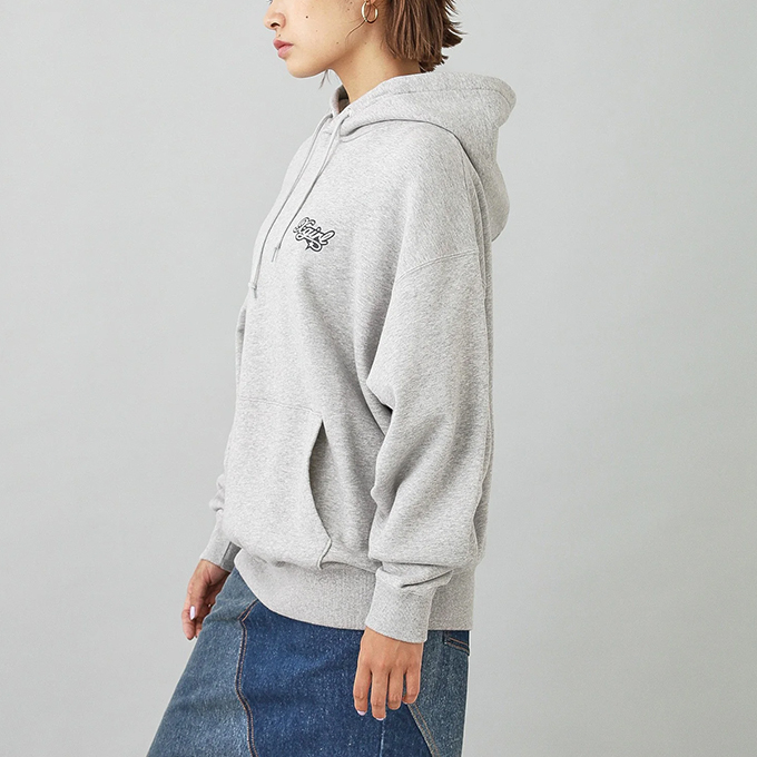 X-girl エックスガール FACE AND STARS SWEAT HOODIE フェイス