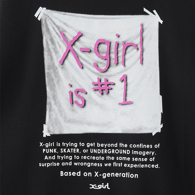 X-girl（エックスガール） X-girl FLAG BIG SWEAT TOP フラッグ ビッグ
