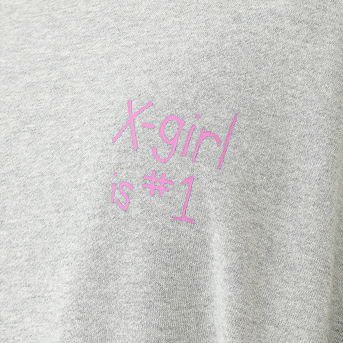 X-girl（エックスガール） X-girl FLAG BIG SWEAT TOP フラッグ ビッグ