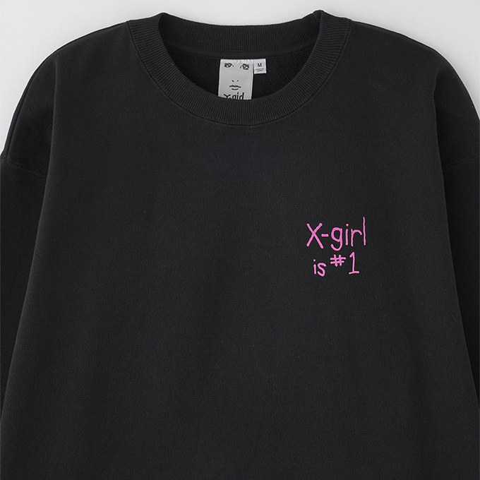 X-girl エックスガール FLAG BIG SWEAT TOP フラッグ ビッグ