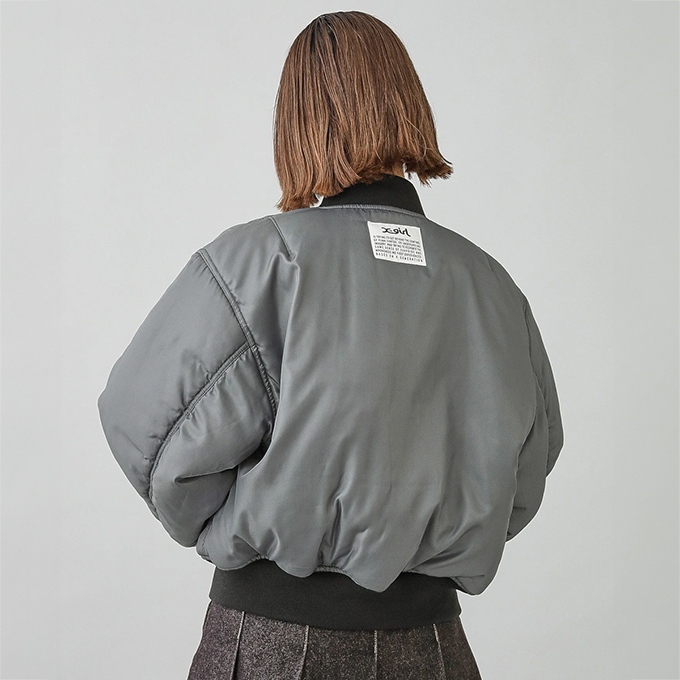 X-girl（エックスガール） PANELED FUR REVERSIBLE MA-1 JACKET パネル