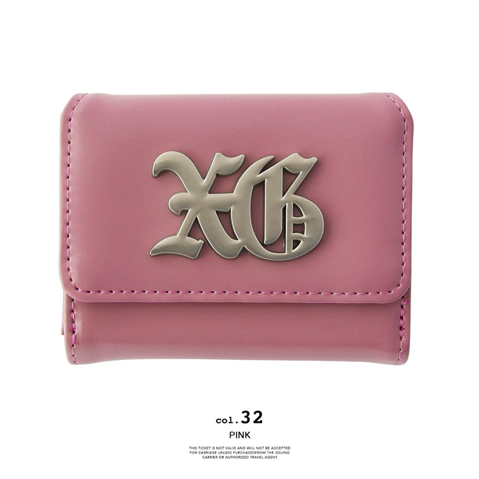 X-girl（エックスガール） OLD ENGLISH LOGO BUCKLE FAUX LEATHER MINI