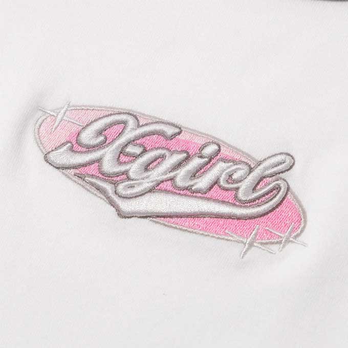 X-girl エックスガール OVAL LOGO EMBROIDERY RAGLAN S/S BABY