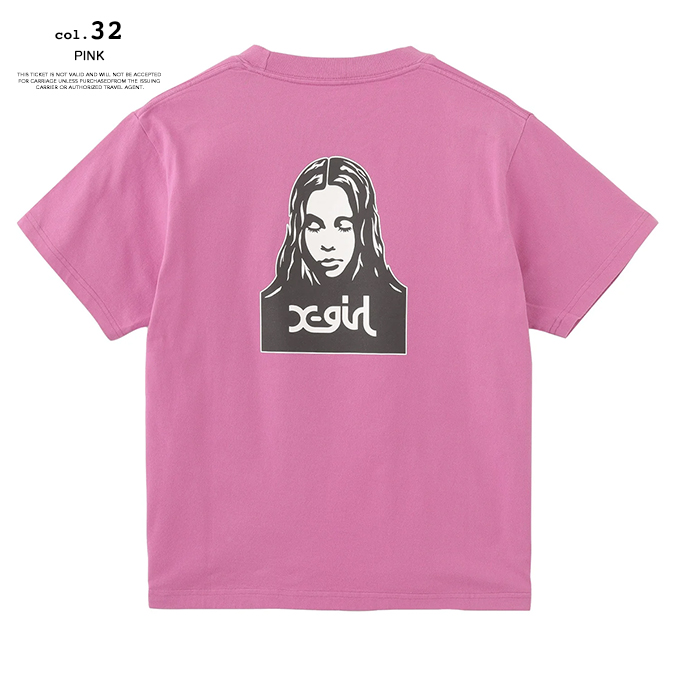 X-girl 【 エックスガール 】 FACE S/S TEE フェイス バック