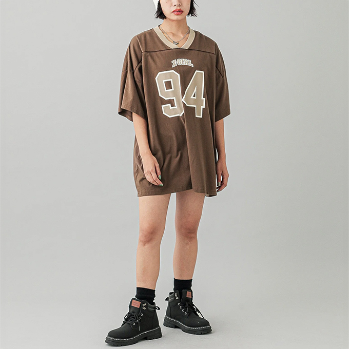 X-girl エックスガール NUMBERING S/S BIG TEE DRESS