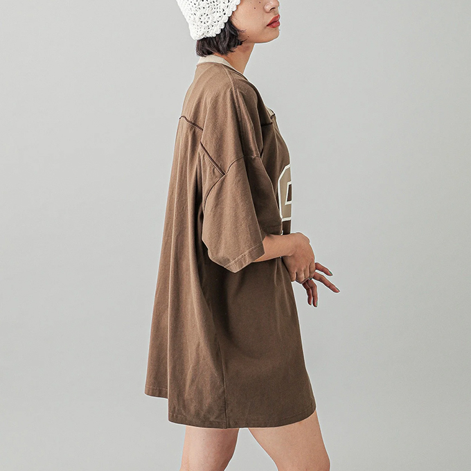 X-girl エックスガール NUMBERING S/S BIG TEE DRESS