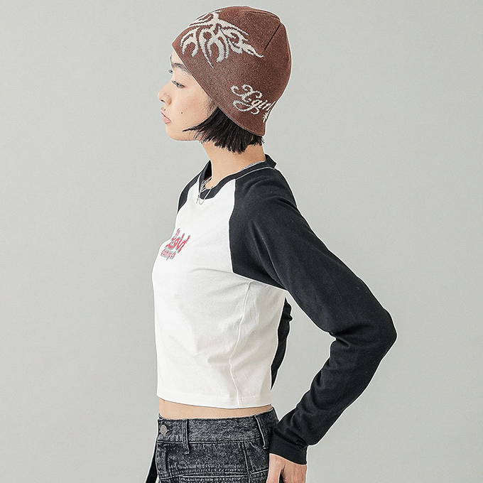 X-girl（エックスガール） TRIBAL BUTTERFLY JACQUARD BEANIE