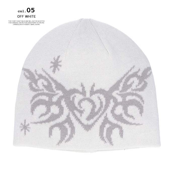 X-girl（エックスガール） TRIBAL BUTTERFLY JACQUARD BEANIE