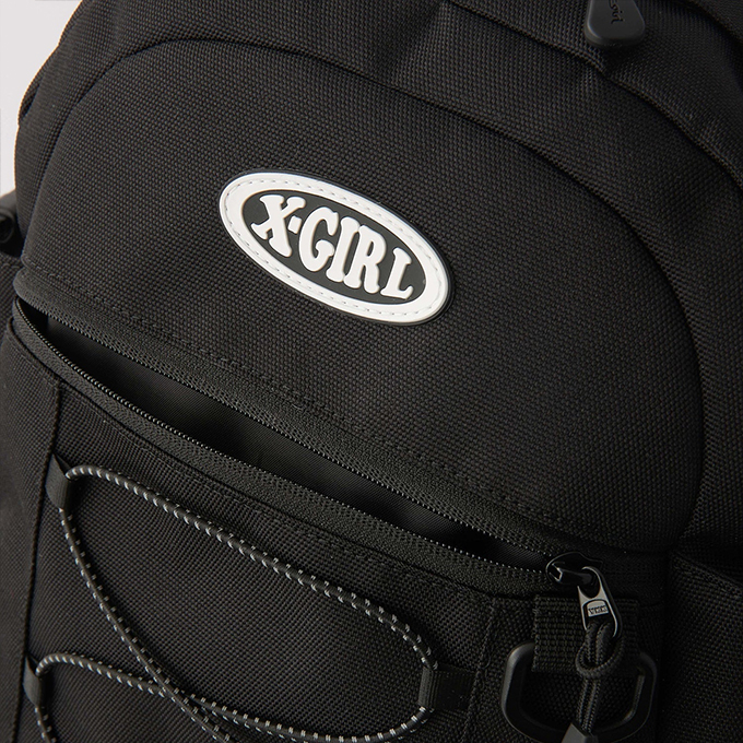 X-girl（エックスガール） OVAL LOGO BUNGEE CORD BACKPACK オーバル