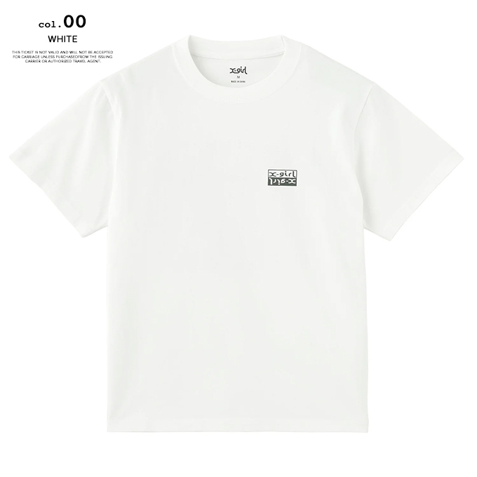 X-girl エックスガール BICOLOR BOX LOGO S/S TEE バイカラー