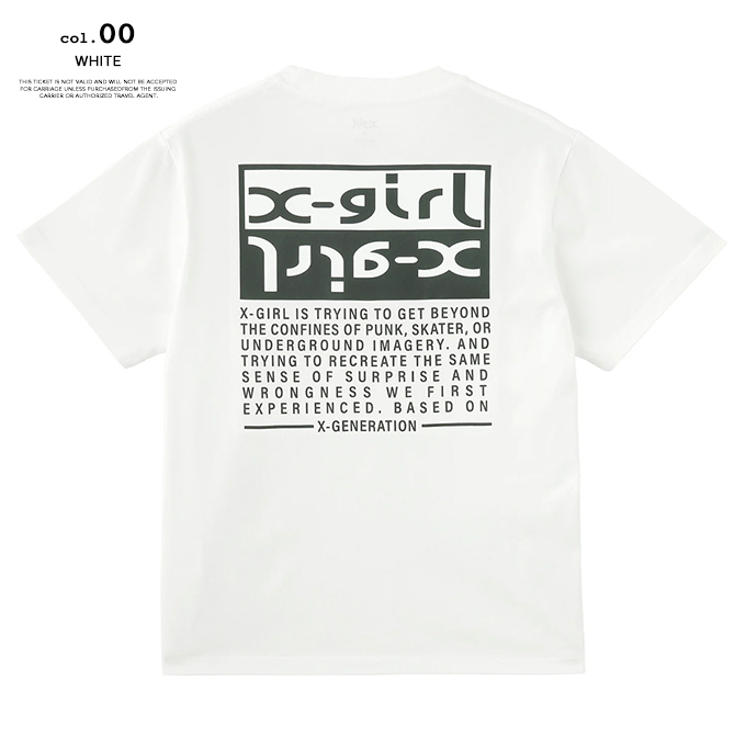 すぐ届く☆X-girl 半袖Tシャツ バイカラー ボックスロゴ 10102670_1.jpg