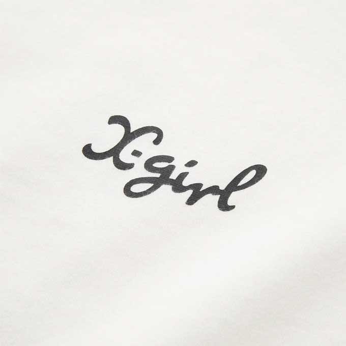 X-girl（エックスガール） LOGO AND BUTTERFLY 2P S/S BABY TEE ロゴ