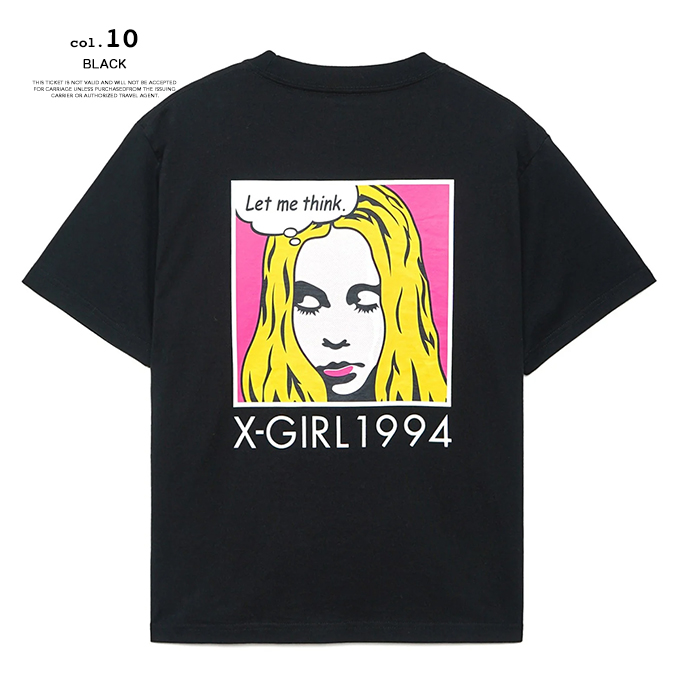 X-girl エックスガール POP FACE S/S TEE ポップ フェイス ロゴ  半袖Tシャツ 105252011037 / 025SUMMER X-girl エックスガール POP FACE S/S TEE ポップ フェイス ロゴ