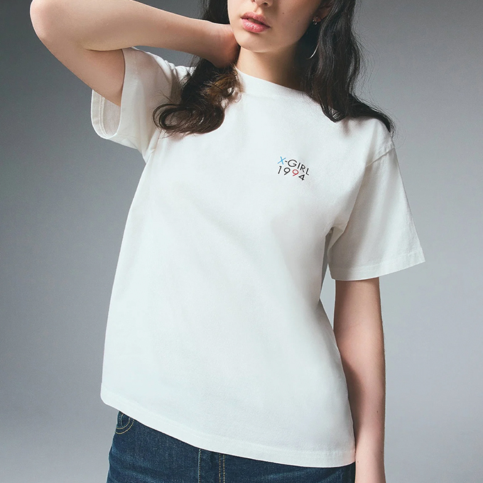 X-girl（エックスガール） POP FACE S/S TEE ポップ フェイス ロゴ