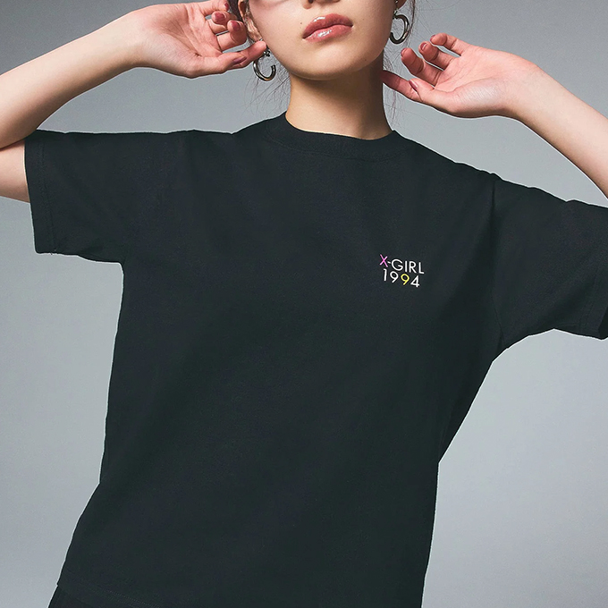 X-girl エックスガール POP FACE S/S TEE ポップ フェイス ロゴ