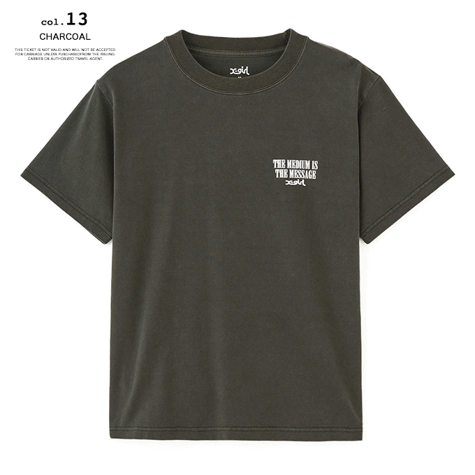 X-girl エックスガール VINTAGE LABEL FACE LOGO S/S TEE ヴィンテージ レーベル フェイス ロゴ 半袖Tシャツ 105252011039 / 2025SUMMER X-girl エックスガール ポップフェイス ショートスリーブTシャツ