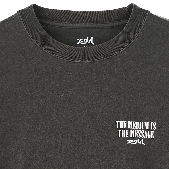 X-girl エックスガール VINTAGE LABEL FACE LOGO S/S TEE