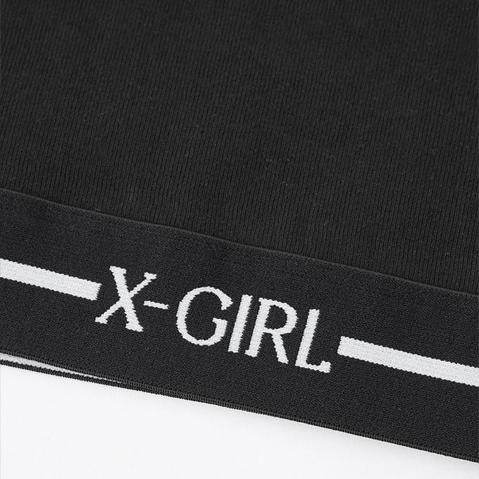 X-girl エックスガール LOGO AND STRIPE TANK TOP ロゴ アンド