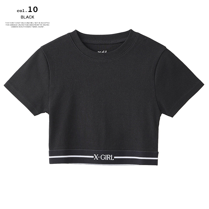 セール 売れ筋商品|||X-girl エックスガール LOGO AND STRIPE CROPPED S/S TOP 105252013025 ロゴアンドストライプクロップド半袖トップ Tシャツ 正規取扱店 LOGO AND STRIPE CROPPED S/S TOP – calif（カリフ）公式サイト