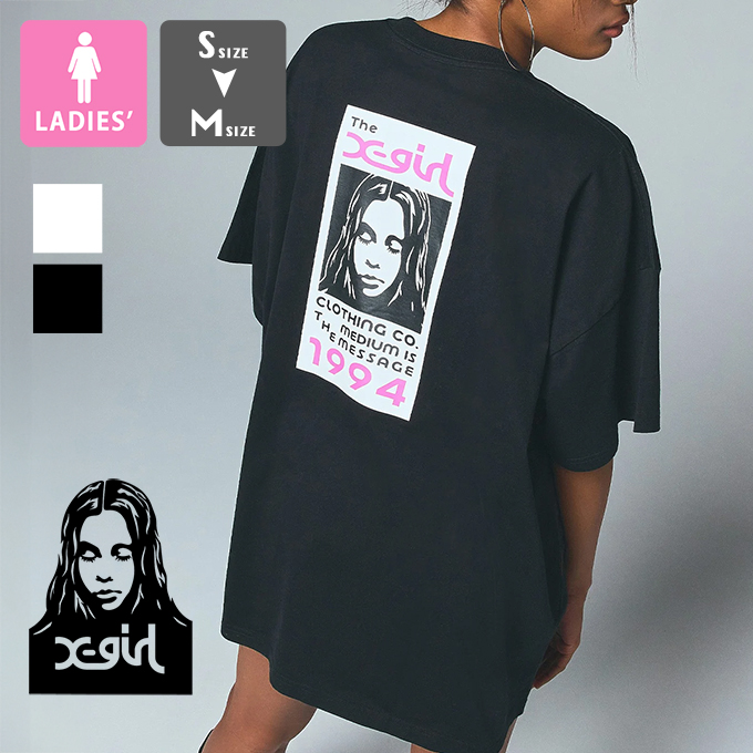 X-girl エックスガール BOX LOGO AND FACE S/S BIG TEE DRESS ボックス ロゴ アンド フェイス ビッグTドレス 105252041008 / 2025SUMMER