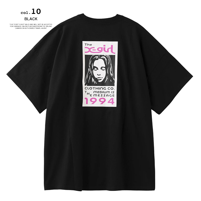 X-girl（エックスガール） BOX LOGO AND FACE S/S BIG TEE DRESS