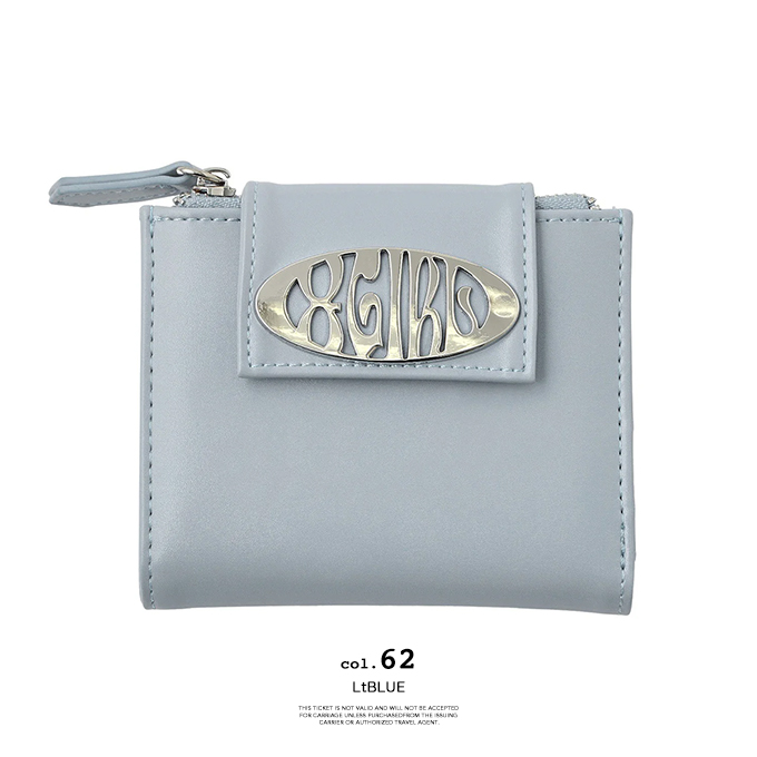 【スノボー girl 】ビルフォードウォレット オーダー品2個 X-girl（エックスガール） METAL OVAL LOGO BUCKLE WALLET メタル