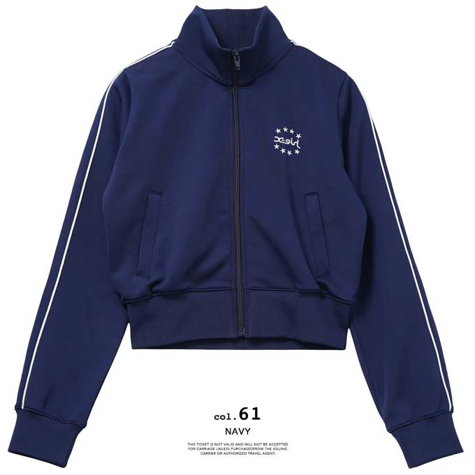 X-girl（エックスガール） STAR AND FACE COMPACT TRACK JACKET スター